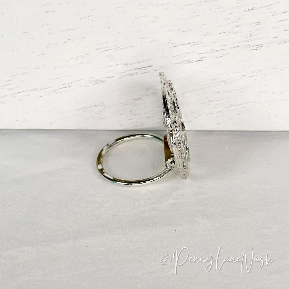 Vintage Horse Face Silver Scarf Clip